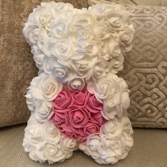 Rose Bear Gift for Her, Valentines Day, Birthday Gift, Mothers Day, Engagement - Picture 12 of 13